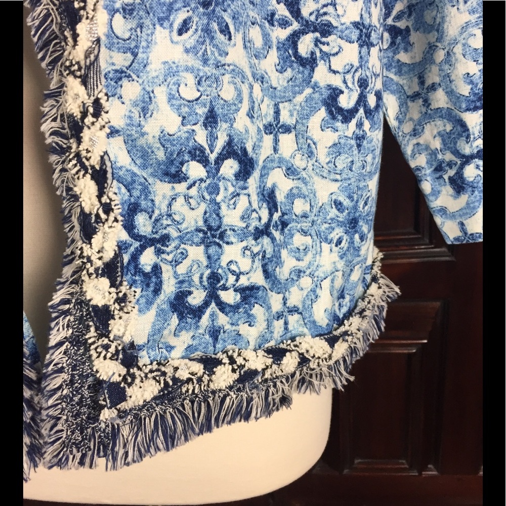 Chico’s Open Front Jacket 💯 Linen - Picture 4 of 13
